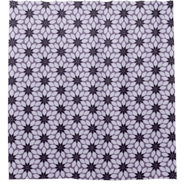 Block Print Tiled Flowers purple (Front)