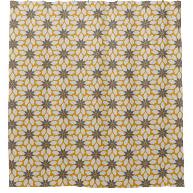 Block Print Tiled Flowers sunny yellow background (Front)