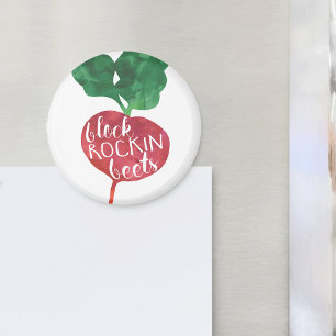 Block Rockin Beets Veggie Pun Magnet
