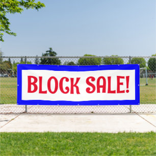 Block Sale! Red White and Blue Banner