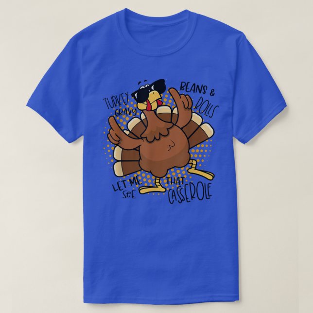 block thankful tshirt hallothanksmas stuffing bump (Design Front)