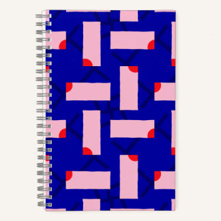 Block Theory Abstract Pink & Blue Notebook