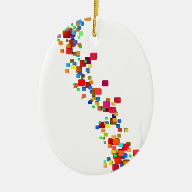 Blockchain Technology as a Creative Business Ceramic Ornament (Front)