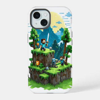 BlockQuest Adventures - Pixel Art iPhone 15 coque