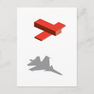 Blocks Airplane Postcard