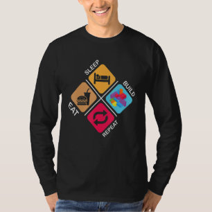 Blocks Building  ideas  Sleep Eat Build Repeat T-Shirt