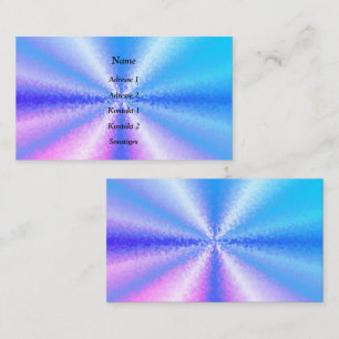 Blocks in Blue Pink, 3D Rainbow Art Business Card