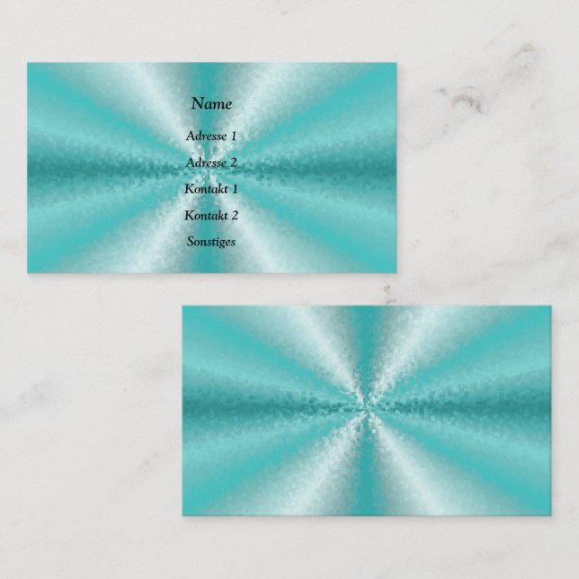 Blocks in Green , 3D Rainbow Art Business Card (Front/Back)