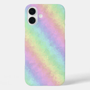 Blocks in Pastel Colours 3D Rainbow Art iPhone 16 Plus Case