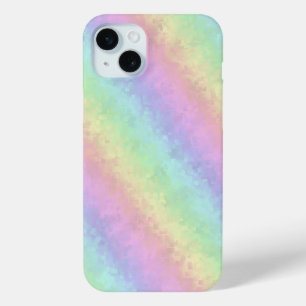 Blocks in Pastel Colours 3D Rainbow Art iPhone 15 Mini Case