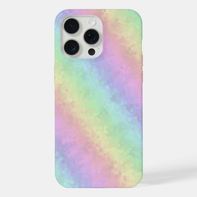 Blocks in Pastel Colours 3D Rainbow Art iPhone Case (Back)