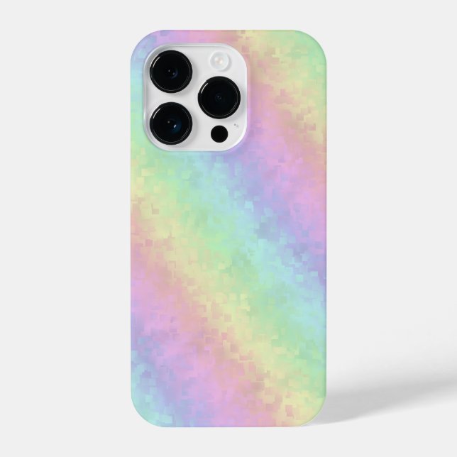 Blocks in Pastel Colours 3D Rainbow Art iPhone Case (Back)