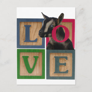 BLOCKS LOVE GOAT POSTCARD