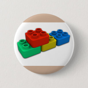 Blocks lunchbox 2 inch round button
