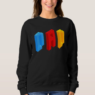 Blocks Master Dad Brick Builder Cool Builder Dad Sweatshirt