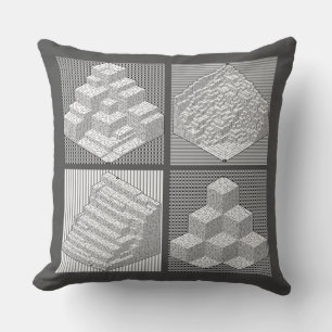 Blocks Maze Puzzle Throw Pillow