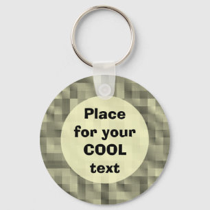 Blocks - round Template Keychain