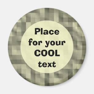 Blocks - round Template Magnet