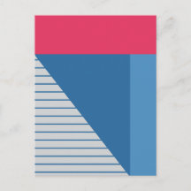 Blocks & Stripes Abstract Design Postcard