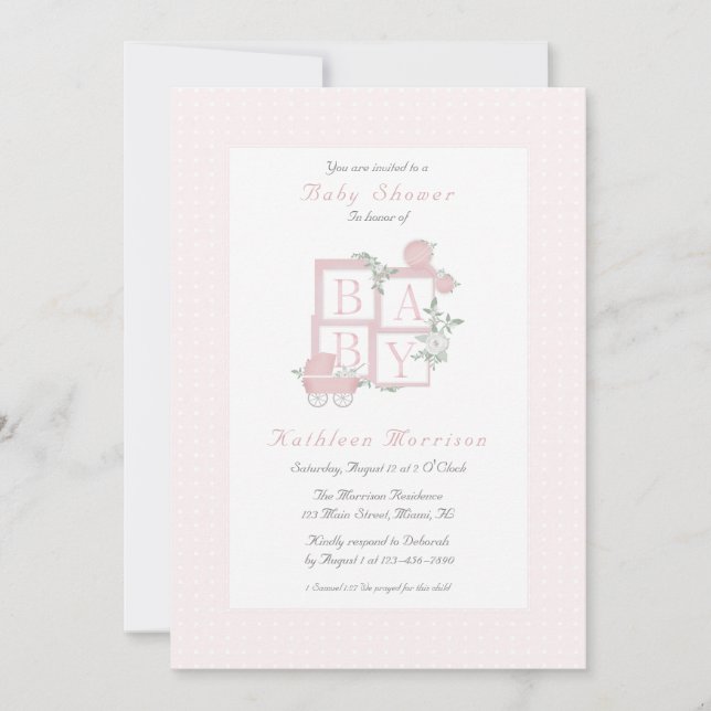 Blocs classiques et Invitations de Baby showers de (Devant)
