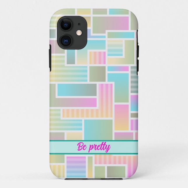 Blocs colorés coque iphone abstrait (Dos)
