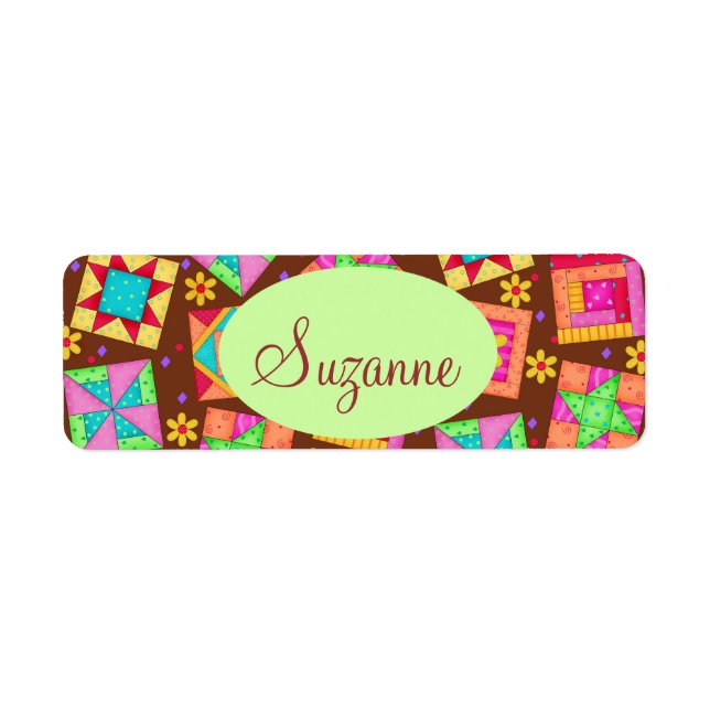 Blocs d'art Chocolat Brown Patchwork (Devant)