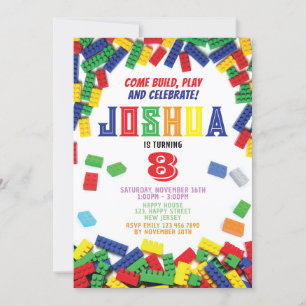 Blocs de construction Invitation d'anniversaire. B