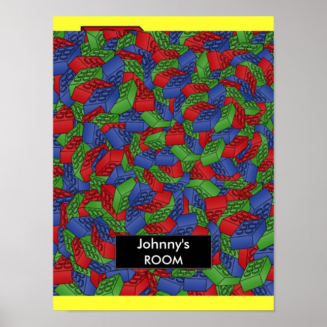 Blocs de construction Poster pour la chambre d'un  (Devant)