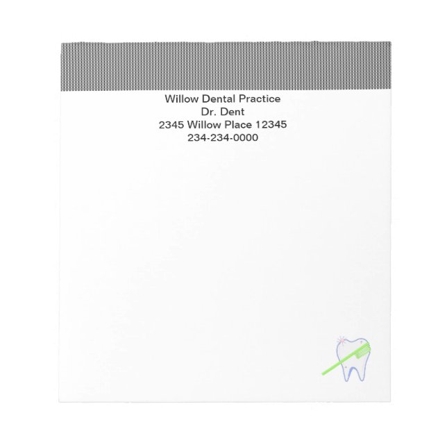 Blocs-notes de bureau de dentistes (Devant)