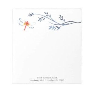Blocs-notes Personnalisés Libellule Rouge Aquarell