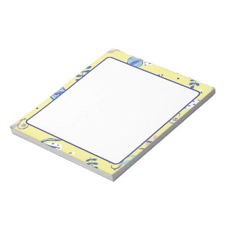 Blocs-notes quotidiens à motif floral jaune