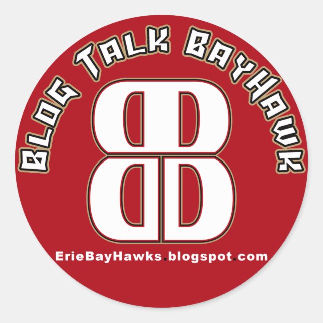 Blog Talk Bay Hawk Stickers rouge (Devant)