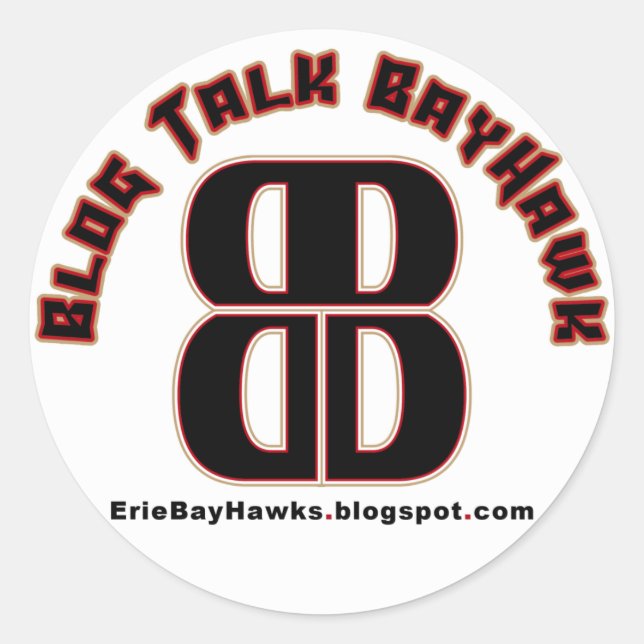 Blog Talk BayHawk White Stickers (Front)
