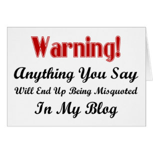 Blog Warning
