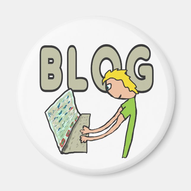 Blogger Blogging Magnet (Front)