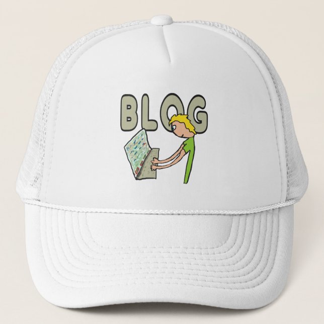 Blogger Blogging Trucker Hat (Front)