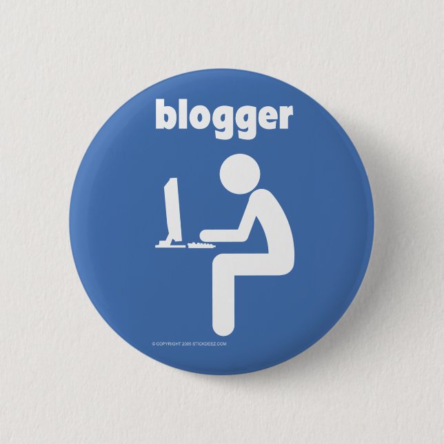 Blogger-colour 2 Inch Round Button (Front)