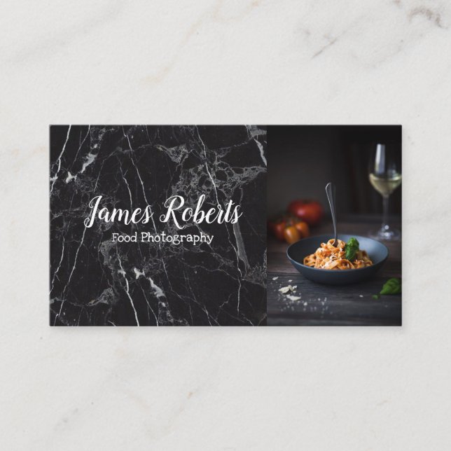 Blogger de photographie alimentaire Carte de visit (Devant)