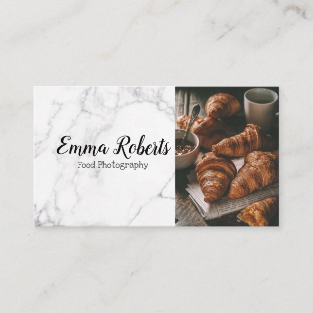 Blogger de photographie alimentaire Carte de visit (Devant)