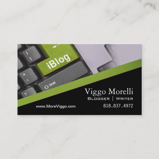 Blogger Writer Editor Internet WordPress Blog Business Card (Front)