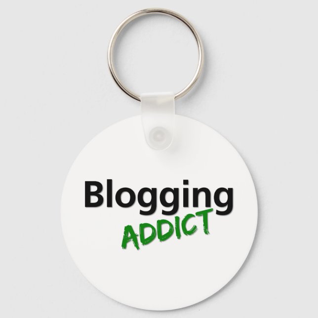 Blogging Addict Keychain (Front)