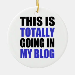 Blogging Ceramic Ornament