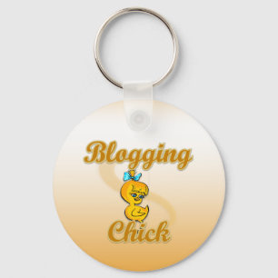 Blogging Chick Keychain