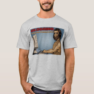 Blogging So Easy Even a Caveman Ca Do it T-Shirt