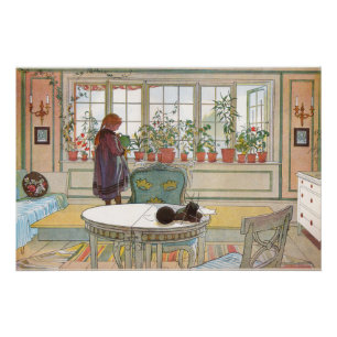 Blomsterfönstret by Carl Larsson Poster