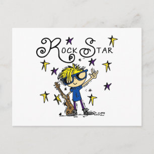 Blond Boy Rock Star Postcard