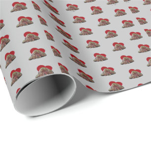 Blond Cocker Spaniel Heart Wrapping Paper