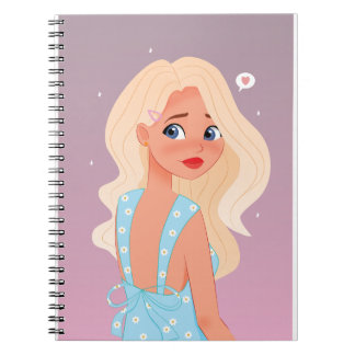 Blond in sundress notebook