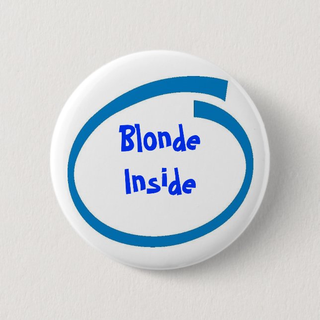 Blond Inside 2 Inch Round Button (Front)
