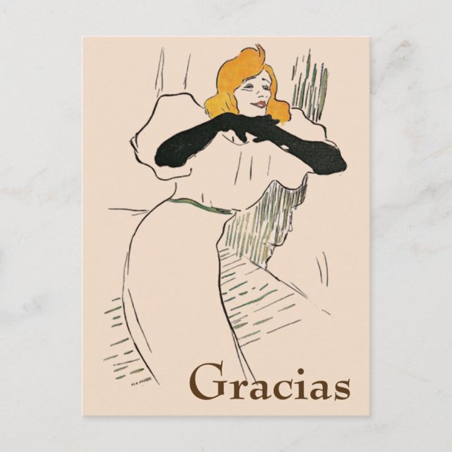 Blond Woman, Gracias, modifier le texte Carte post (Devant)